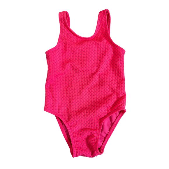 Cat & Jack Bright Pink Baby Girl 18M One Piece Swimsuit - Picture 1 of 4